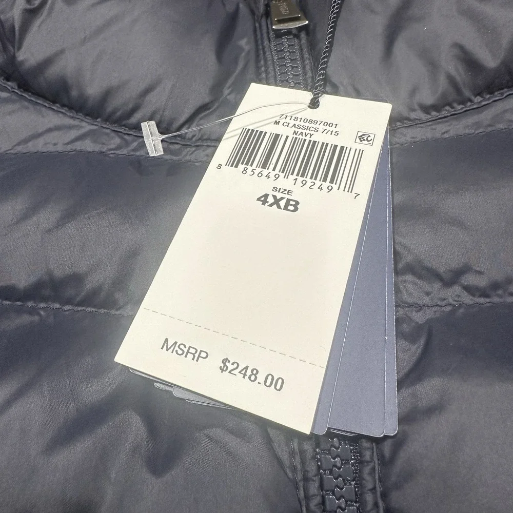 Polo Ralph Lauren Colden Packable‎ Jacket Mens 4XB Navy Blue Full Zip Puffer NWT